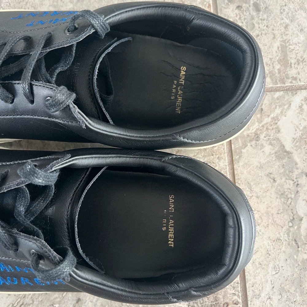 Saint Laurent Black and Blue Men's Sneakers - Picture 3 of 5